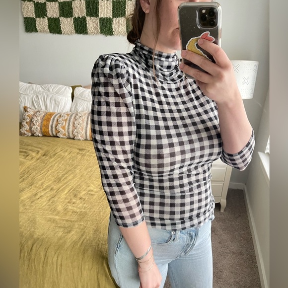 Free People Gather Check Tee M - Picture 2 of 9